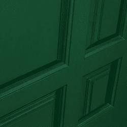 Embossed fiberglass door woodgrain detail