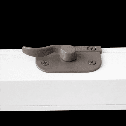 Flush mounted cam action lock for an unobstructed view and increased security