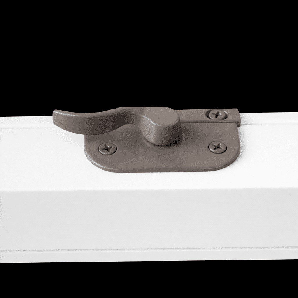 Flush mounted cam action lock for an unobstructed view and increased security