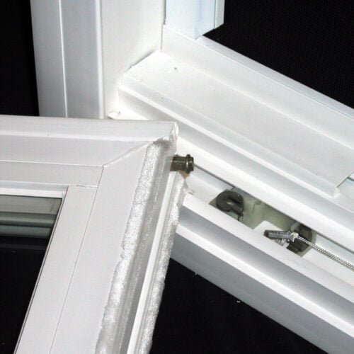 Safety locking tilt bar allows sash to safely tilt